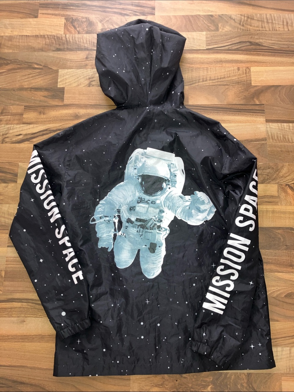 Hyper Space NASA Space Center Mission Windbreaker Jacket Sz L